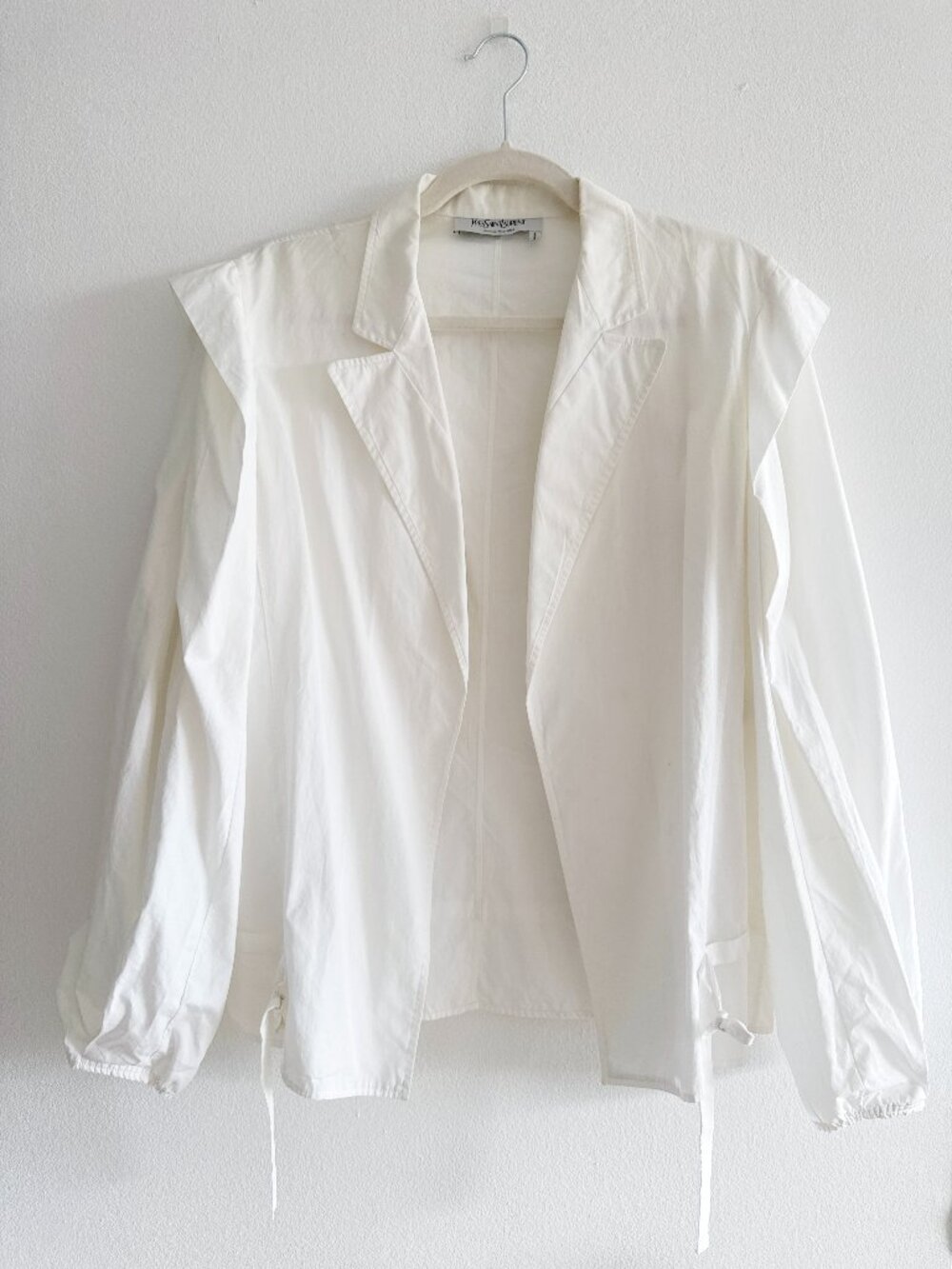 YSL vintage collection white poplin jacket shirt - S/M